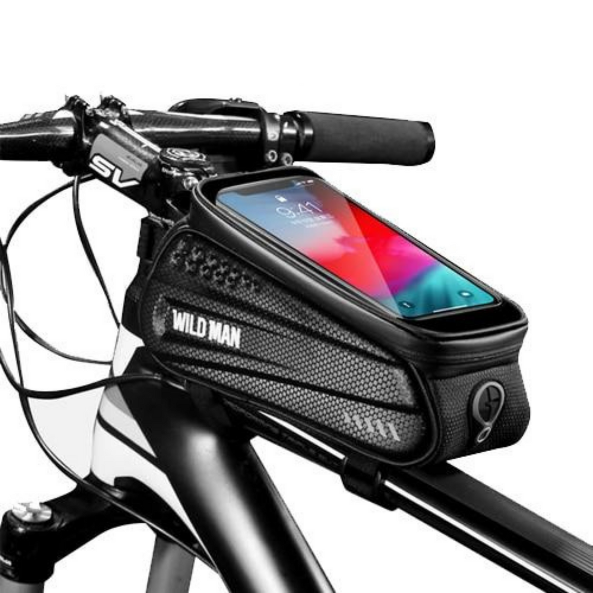 Bicycle Frame Phone Bag Splash-Resistant Touchscreen Hard Shell