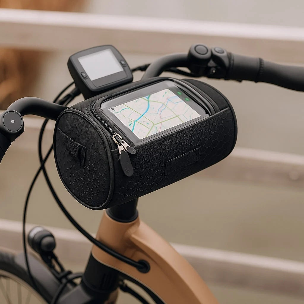 Bicycle Handlebar Bag Touchscreen Window Water-Resistant Nylon