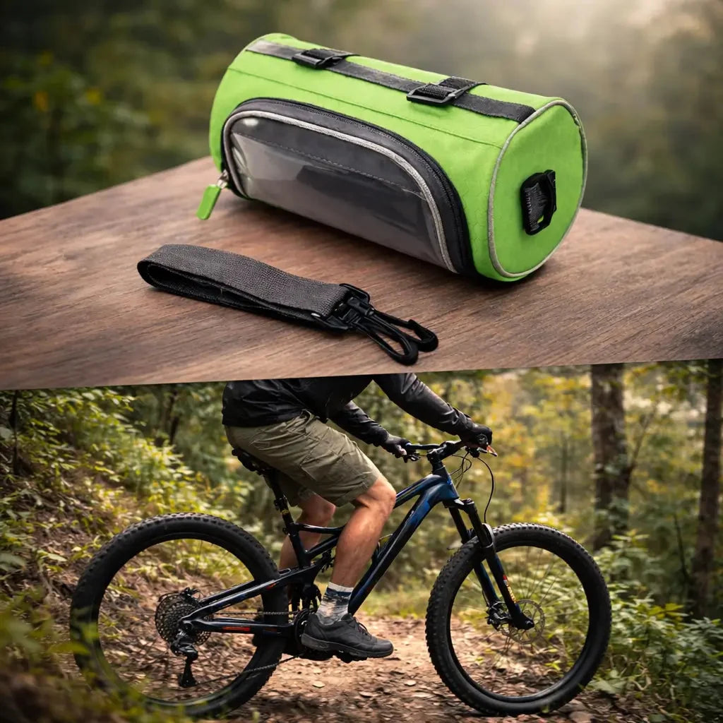 Bicycle Handlebar Bag Touchscreen Window Water-Resistant Nylon