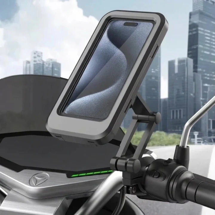 Bicycle Phone Mount Waterproof Case & 360° Swivel