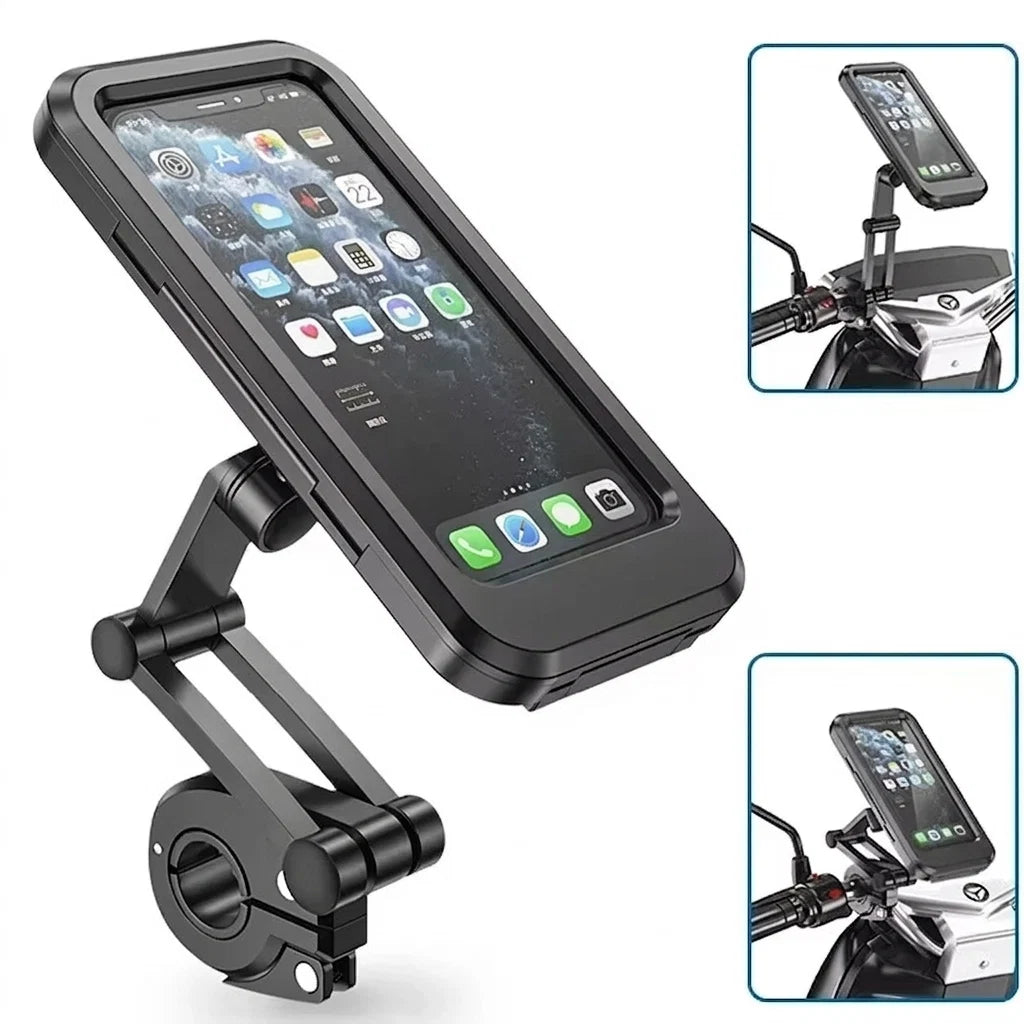 Bicycle Phone Mount Waterproof Case & 360° Swivel