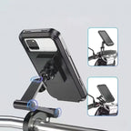 Bicycle Phone Mount Waterproof Case & 360° Swivel