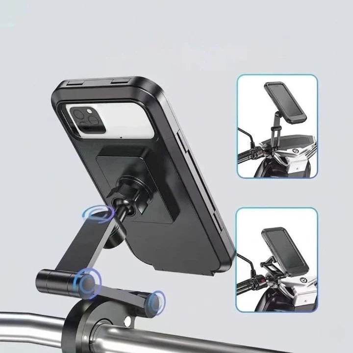 Bicycle Phone Mount Waterproof Case & 360° Swivel