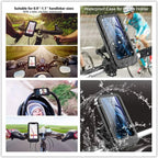 Bicycle Phone Mount Waterproof Touchscreen 360 Degree Rotation