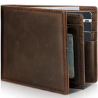Bifold Wallet Genuine Leather RFID-Blocking Slim Design