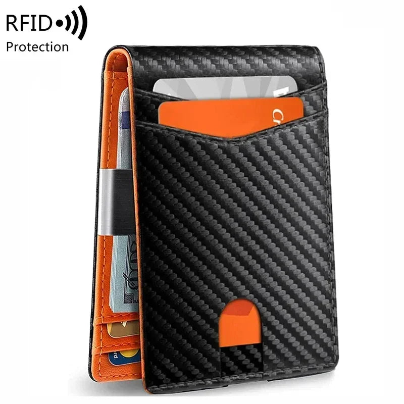 Bifold Wallet RFID Blocking Scratch-Resistant Microfiber Money Clip