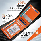 Bifold Wallet RFID Blocking Scratch-Resistant Microfiber Money Clip