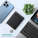 Bifold Wallet RFID Blocking Scratch-Resistant Microfiber Money Clip