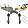 Bike Handlebar Mirrors HD Flat Glass 360° Rotating Foldable Pair