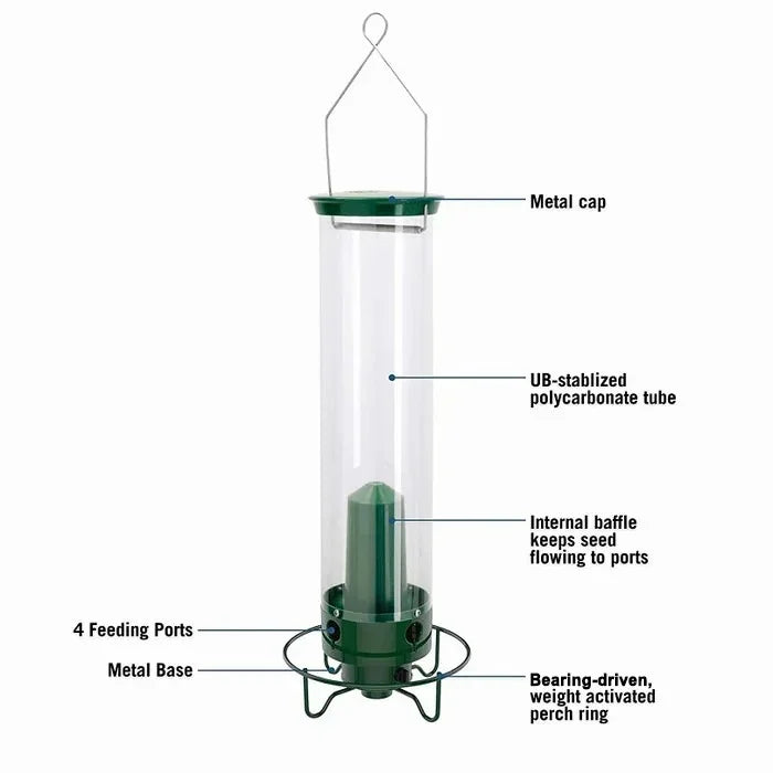 Bird Feeder Weight-Activated Spinning Perch 5-Pound Capacity