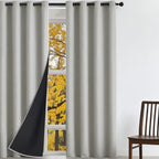 Blackout Curtains 100% Light Blocking Thermal Insulated Set of 2