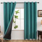 Blackout Curtains 100% Light Blocking Thermal Insulated Set of 2
