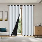 Blackout Curtains 100% Light Blocking Thermal Insulated Set of 2