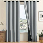 Blackout Curtains 100% Light Blocking Thermal Insulated Set of 2