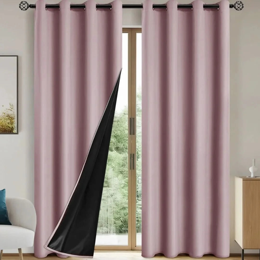 Blackout Curtains 100% Light Blocking Thermal Insulated Set of 2