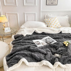 Blanket Double-Sided Polyester Fleece Lightweight & Machine-Washable