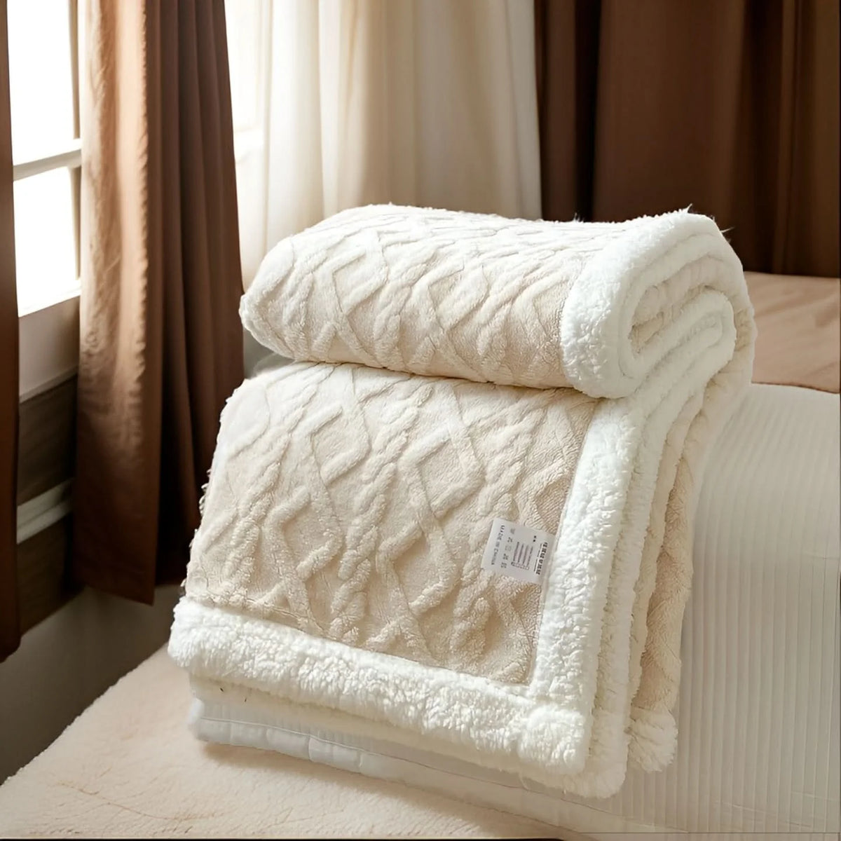 Blanket Double-Sided Polyester Fleece Lightweight & Machine-Washable