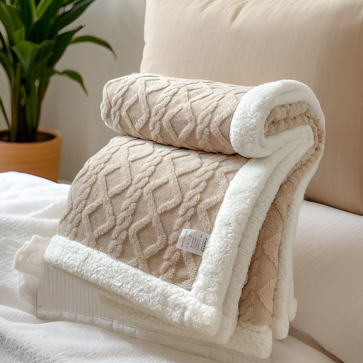 Blanket Double-Sided Polyester Fleece Lightweight & Machine-Washable