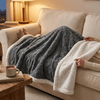Blanket Double-Sided Polyester Fleece Lightweight & Machine-Washable