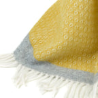 Blanket Organic Lambswool Knitted Texture With Fringed Edge