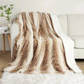 Blanket Reversible Faux Fur Deer Pattern