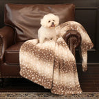 Blanket Reversible Faux Fur Deer Pattern