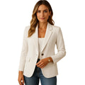 Blazer Single-Breasted Notch Lapel & Flap Pockets