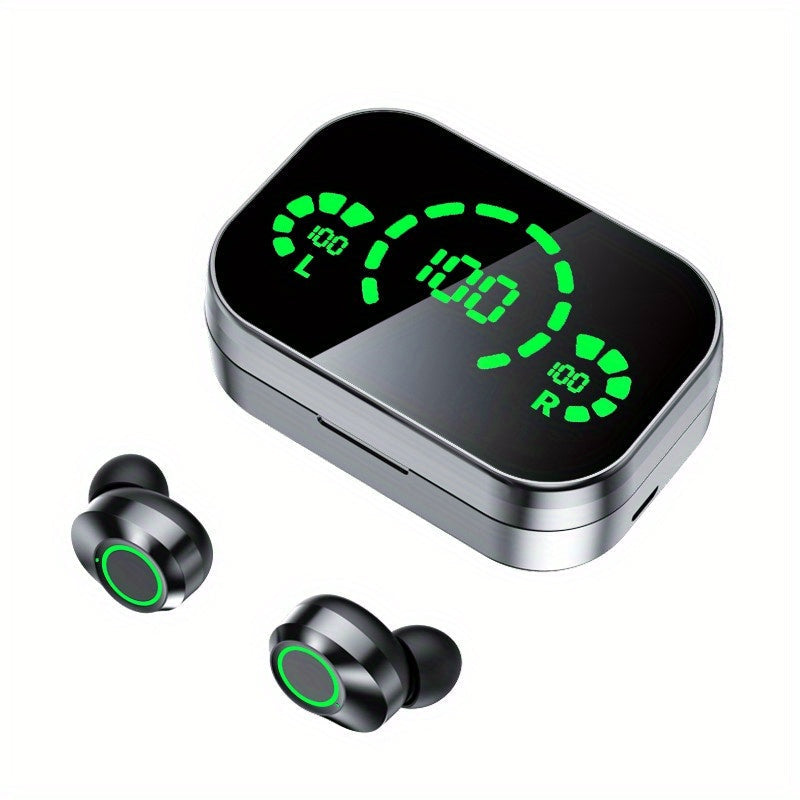 Bluetooth Earbuds LED Battery Display Touch Controls 4-Hour Playtime