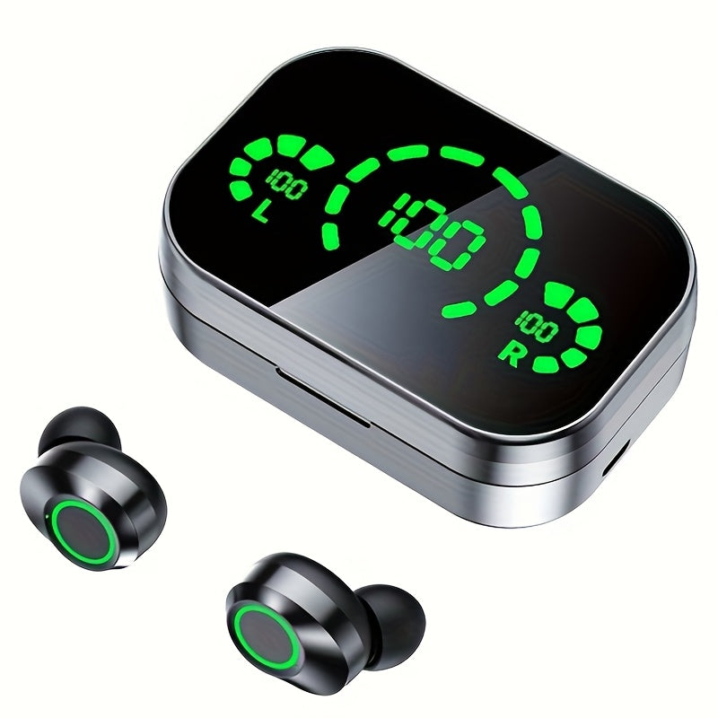 Bluetooth Earbuds LED Battery Display Touch Controls 4-Hour Playtime
