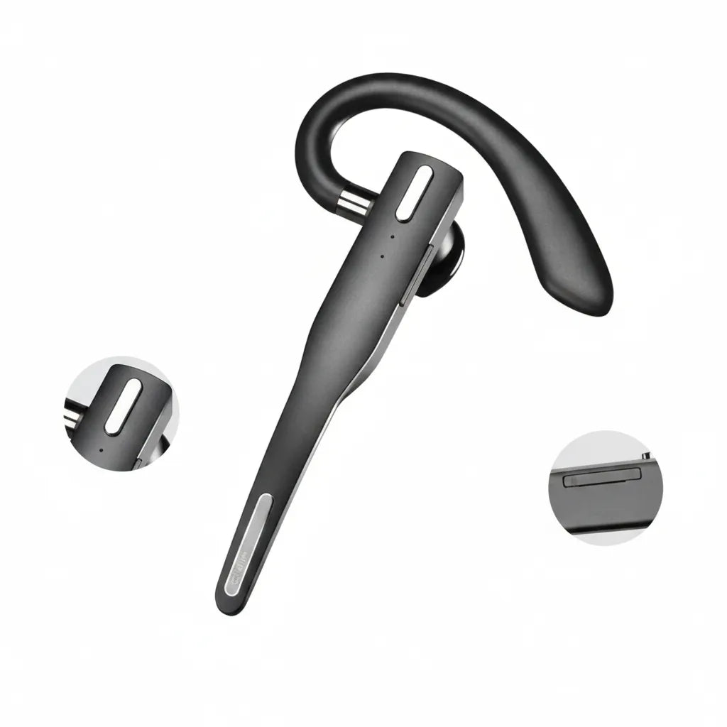 Bluetooth Headset Noise-Cancelling Dual Mic Up To 25 Hours