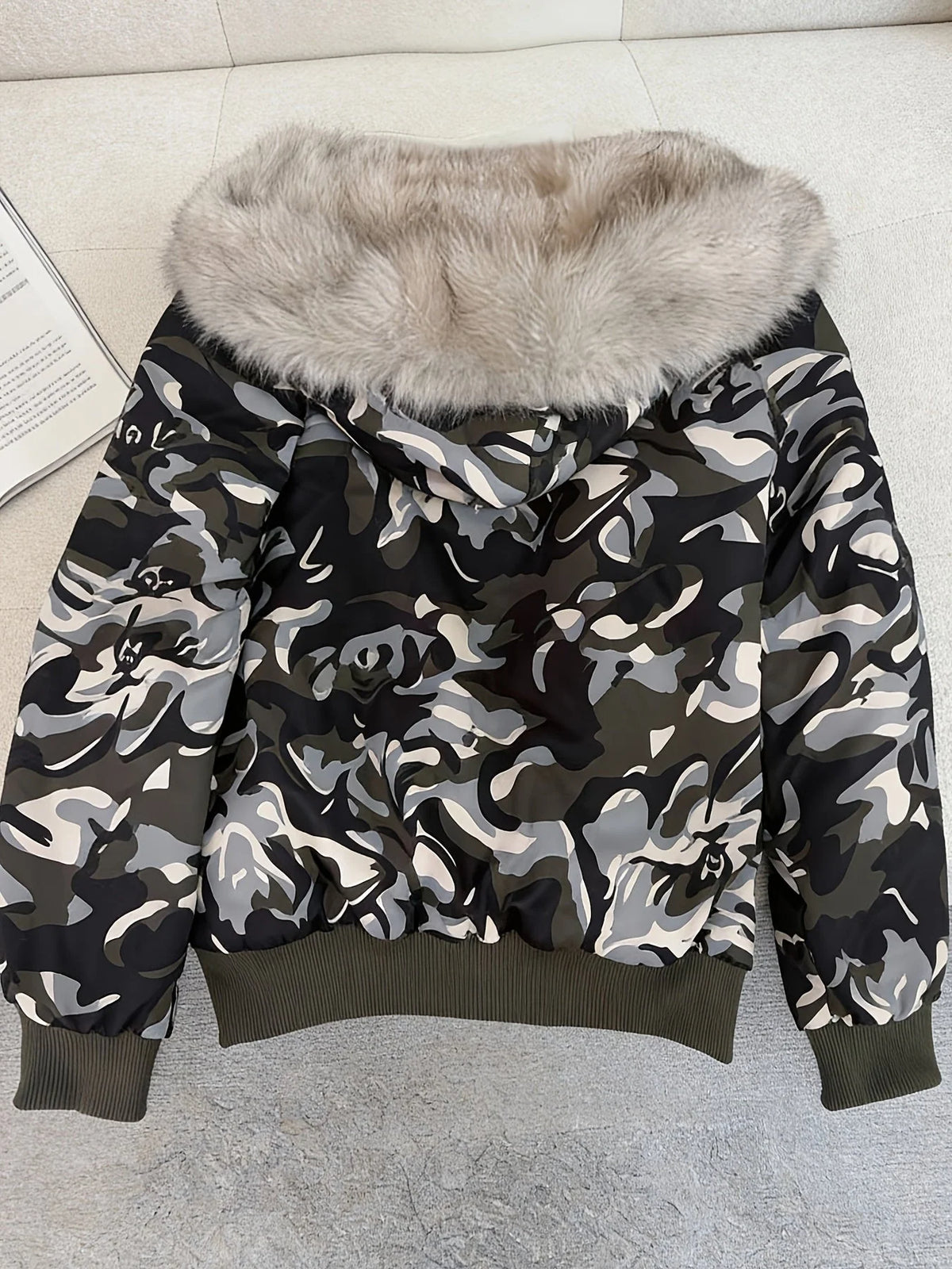 Bomber Jacket Faux Fur Cozy Warmth Non-Stretch Fit