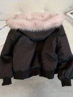 Bomber Jacket Faux Fur Cozy Warmth Non-Stretch Fit