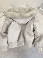 Bomber Jacket Faux Fur Cozy Warmth Non-Stretch Fit