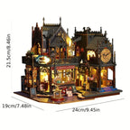 Book Nook Puzzle 3D Wooden LED Lighting Glue-Free Assembly