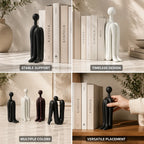 Bookends Set Porcelain Minimalist Stable Support