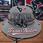 Boonie Hat Football Graphic Wide Brim Adjustable Chin Cord