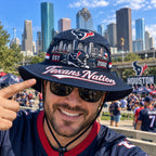 Boonie Hat Football Graphic Wide Brim Adjustable Chin Cord