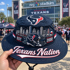 Boonie Hat Football Graphic Wide Brim Adjustable Chin Cord