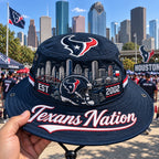 Boonie Hat Football Graphic Wide Brim Adjustable Chin Cord
