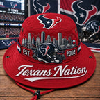 Boonie Hat Football Graphic Wide Brim Adjustable Chin Cord