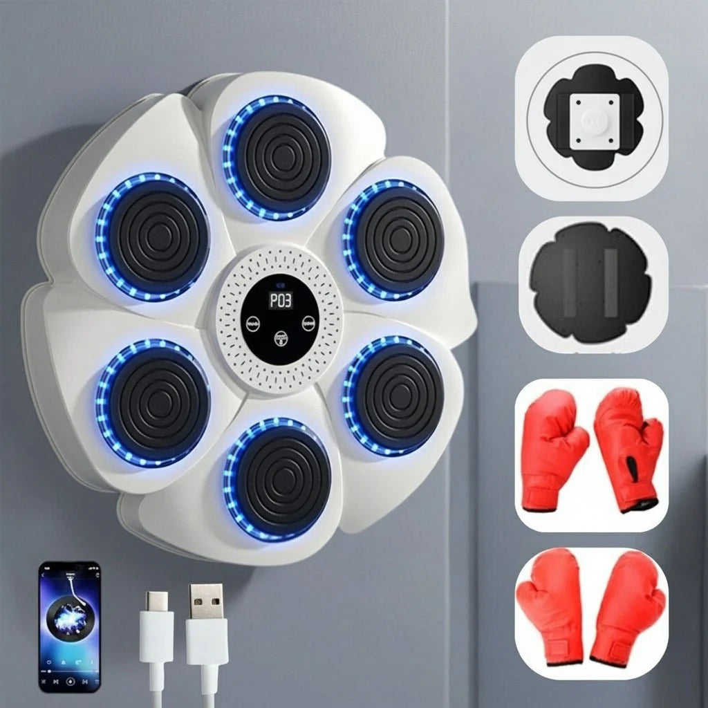 Boxing Trainer Wall-Mounted Bluetooth Music & Combo Tracking