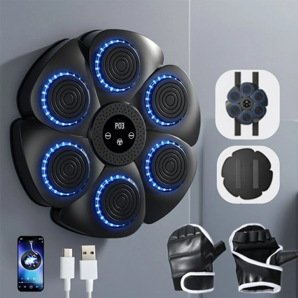 Boxing Trainer Wall-Mounted Bluetooth Music & Combo Tracking