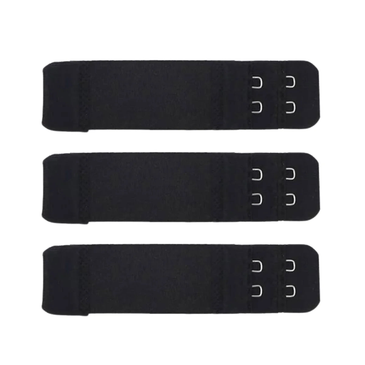 Bra Extender Set Stretch Fabric Hook-and-Eye Closures Set of 3 Colors