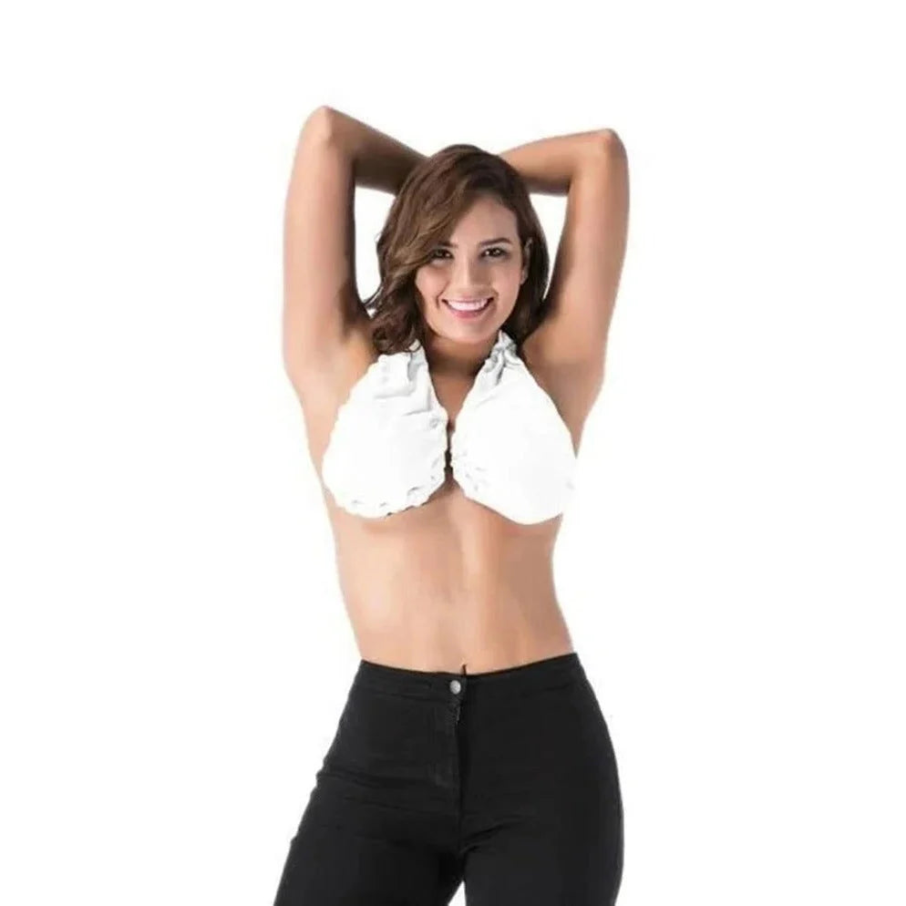 Bra Terry Fabric Absorbent Adjustable Open Back