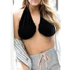Bra Terry Fabric Absorbent Adjustable Open Back