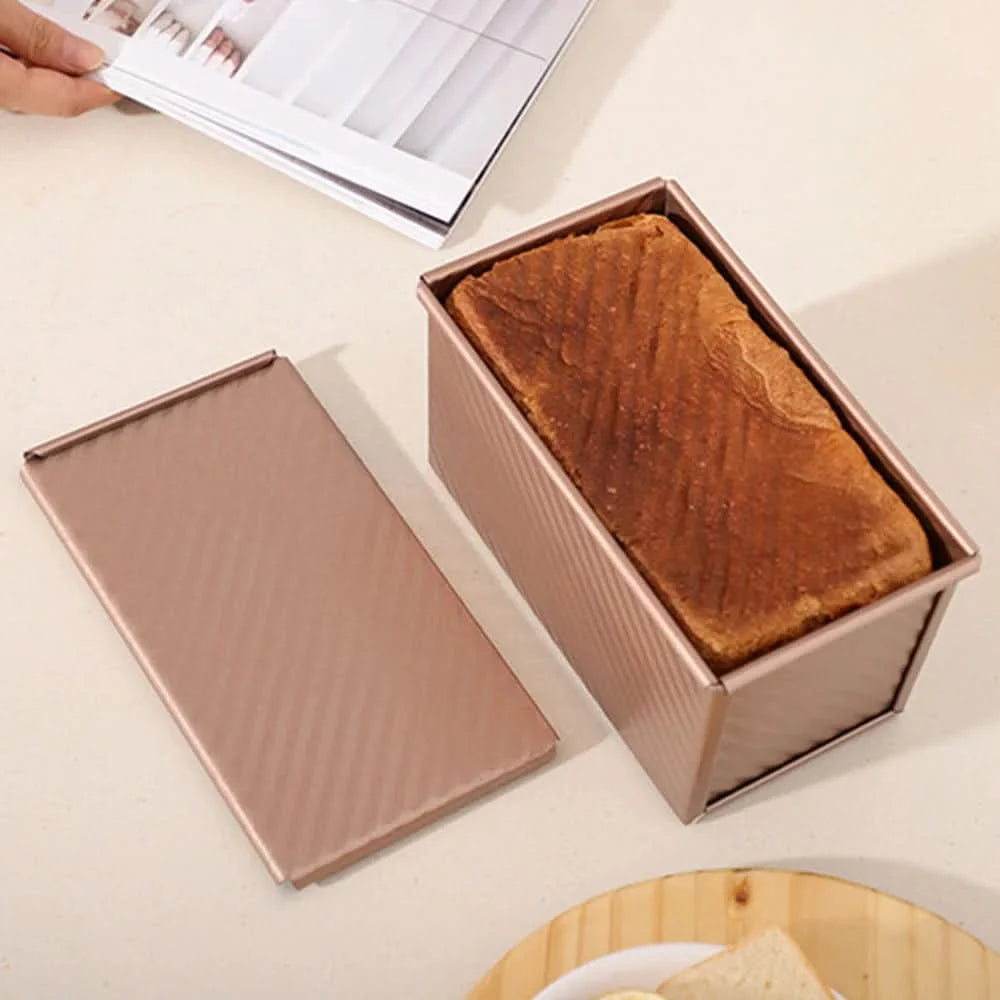 Bread Loaf Pan Set Non-Stick Two-Piece With Lids