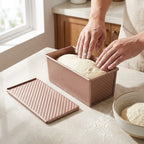 Bread Loaf Pan Set Non-Stick Two-Piece With Lids