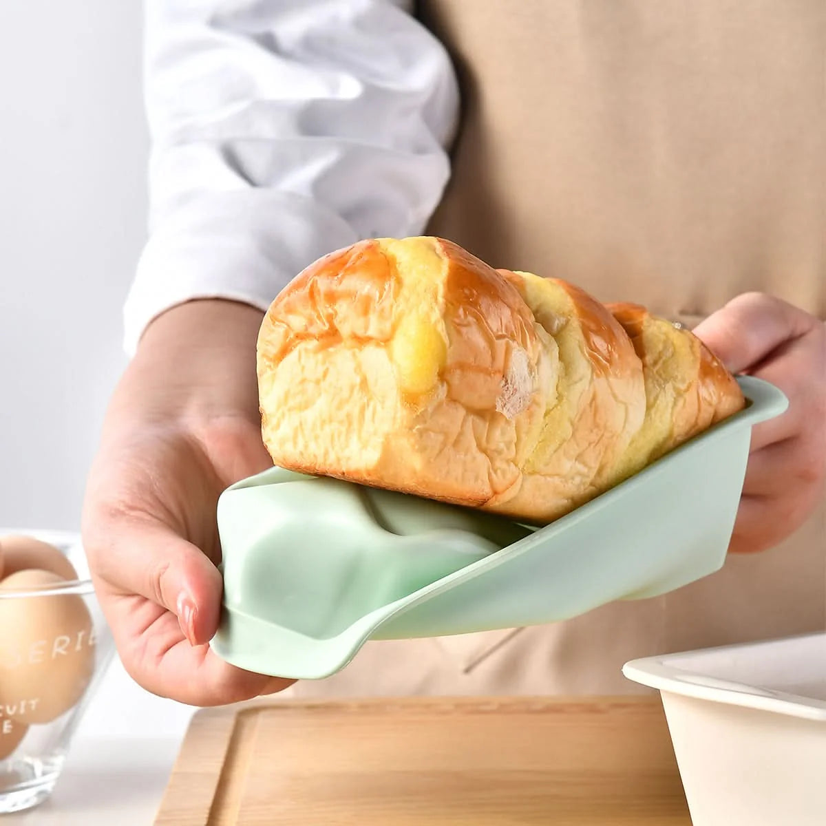 Bread Loaf Pan Set Non-Stick Two-Piece With Lids