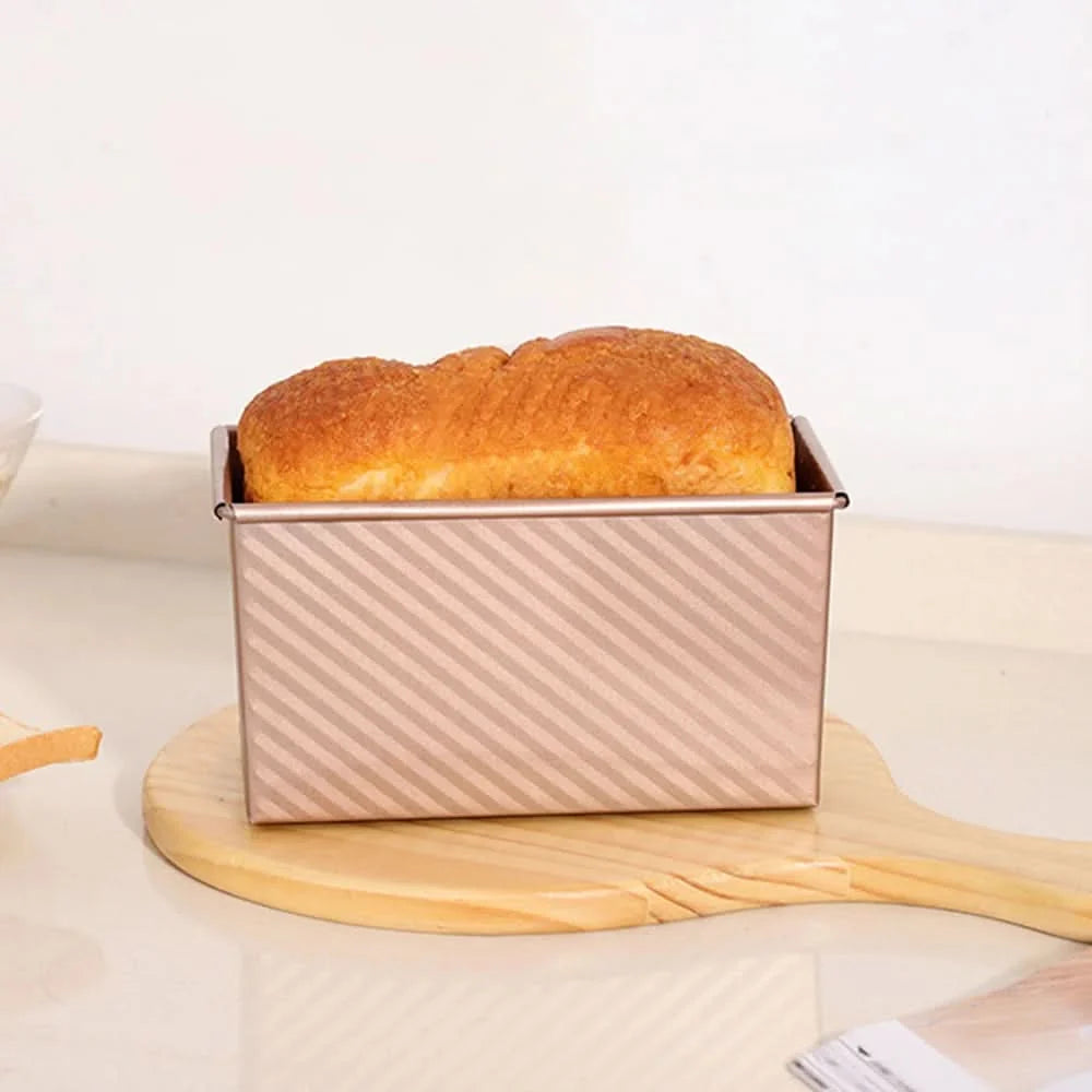 Bread Loaf Pan Set Non-Stick Two-Piece With Lids