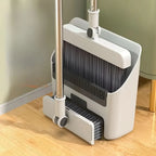 Broom And Dustpan Set Space-Saving Anti-Stick Soft Bristles